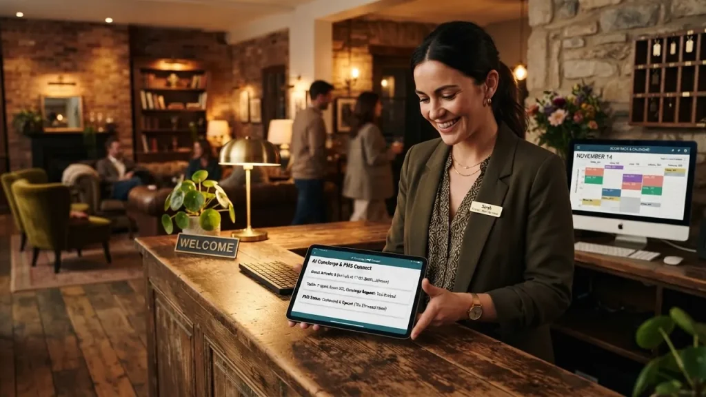 integración de agente IA de hotelería con PMS